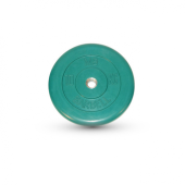Диск обрезиненный MB Barbell Диск обрезиненный d 26 мм цветной 10,0 кг (зелёный)